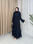 Hx5299-Deluxe Abaya-Siyah