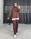 Jx1167-Jessica Takım-Kahverengi