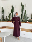 Jx3966-Diora Elbise-Mürdüm