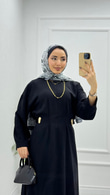 Jx3966-Diora Elbise-Siyah
