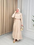 Jx4468-Alya Vual Etekli Takım-Bej