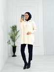 Jx5066-Peluş Kazak-Krem
