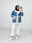 Jx9688-Winter Denim Kaban-Mavi