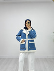 Jx9688-Winter Denim Kaban-Mavi