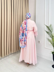 Kd5300-Vual Elbise-Açık Pembe
