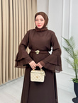 Kd5300-Vual Elbise-Kahverengi