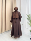 Kd5300-Vual Elbise-Kahverengi