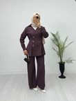 Kx1899-Alara Taşlı Takım-Mürdüm