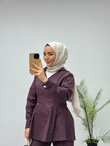 Kx1899-Alara Taşlı Takım-Mürdüm
