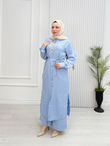 Kx5367-Sofya Pantolon Takım-Mavi