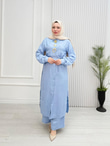 Kx5367-Sofya Pantolon Takım-Mavi