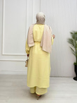 Kx5367-Sofya Pantolon Takım-Sarı