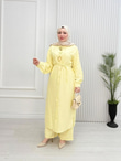 Kx5367-Sofya Pantolon Takım-Sarı
