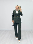 Kx9678-Blazer Takım-Haki