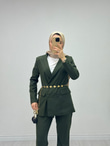 Kx9678-Blazer Takım-Haki