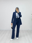 Kx9678-Blazer Takım-Lacivert