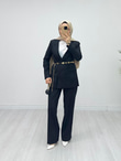 Kx9678-Blazer Takım-Siyah