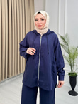 Lm5364-Fermuarlı Casual Pantolon Takım-Lacivert