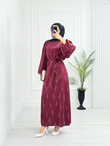 Lx3334-Eftelya Abiye-Bordo