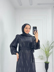 Lx3334-Eftelya Abiye-Siyah