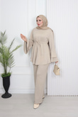 Mk7894-Oysho Pantolon Takım-Bej