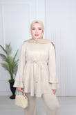Mk7894-Oysho Pantolon Takım-Bej