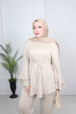 Mk7894-Oysho Pantolon Takım-Bej
