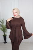 Mk7894-Oysho Pantolon Takım-Kahverengi