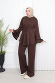 Mk7894-Oysho Pantolon Takım-Kahverengi