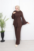 Mk7894-Oysho Pantolon Takım-Kahverengi