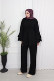 Mk7894-Oysho Pantolon Takım-Siyah