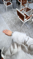 Mx0144-Elegant Kürk Kaban-Krem