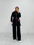 Mx1899-Denim Görünümlü Takım-Siyah