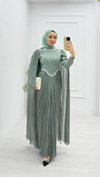 Mx3842-Hüma Abiye-Mint Yeşili