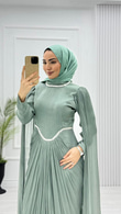 Mx3842-Hüma Abiye-Mint Yeşili