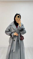 Mx4978-Desenli Kaban-Gri