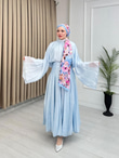 Pn4467-Meyra Premium Etekli Takım-Mavi