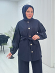 Pr3634-Cupra Dubai Pantolonlu Takım-Lacivert