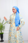 Pr6813-Soft Kumaş A Kesim Elbise-Mavi