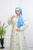 Pr6813-Soft Kumaş A Kesim Elbise-Mavi
