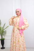 Pr6813-Soft Kumaş A Kesim Elbise-Pembe