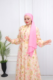 Pr6813-Soft Kumaş A Kesim Elbise-Pembe