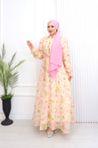 Pr6813-Soft Kumaş A Kesim Elbise-Pembe
