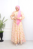 Pr6813-Soft Kumaş A Kesim Elbise-Pembe