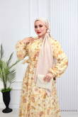 Pr6813-Soft Kumaş A Kesim Elbise-Sarı