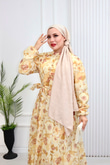 Pr6813-Soft Kumaş A Kesim Elbise-Sarı