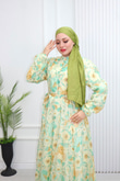 Pr6813-Soft Kumaş A Kesim Elbise-Yeşil