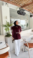 Px0102-Mira Kürk Yelek-Bordo