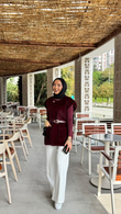 Px0102-Mira Kürk Yelek-Bordo