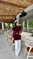 Px0102-Mira Kürk Yelek-Bordo